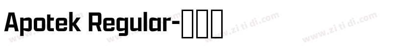 Apotek Regular字体转换